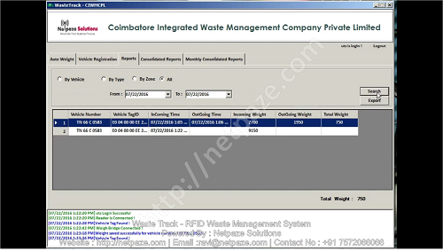 WASTE MANAGEMENT SYSTEM - REPORTS